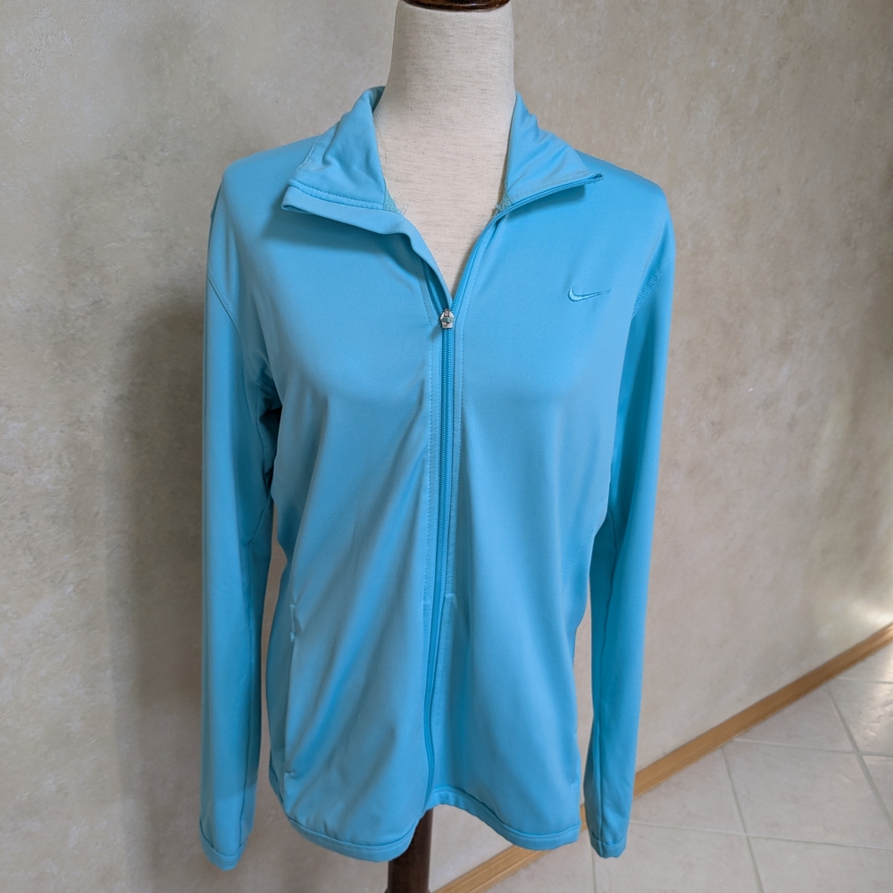 Nike Women's Light Blue Full-Zip Performance Jacket